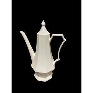 Vintage Independence Ironstone By Castleton 13.5" tall coffee pot made in japan